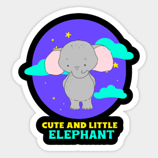 Cute And Little Elephant | Cute Baby Sticker